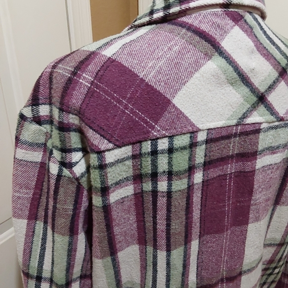 🌺 Like New Boohoo Man Flannel Pull-on Shacket - Picture 6 of 15